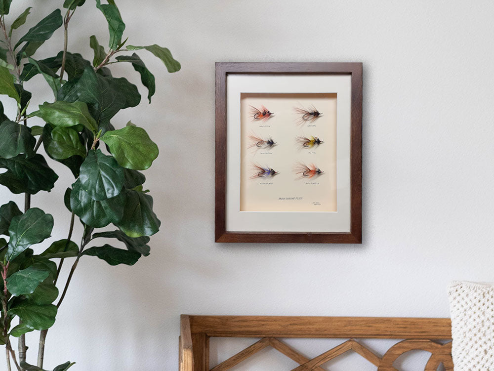 Box Frame with 6 Salmon Flies– Irish Fly Craft